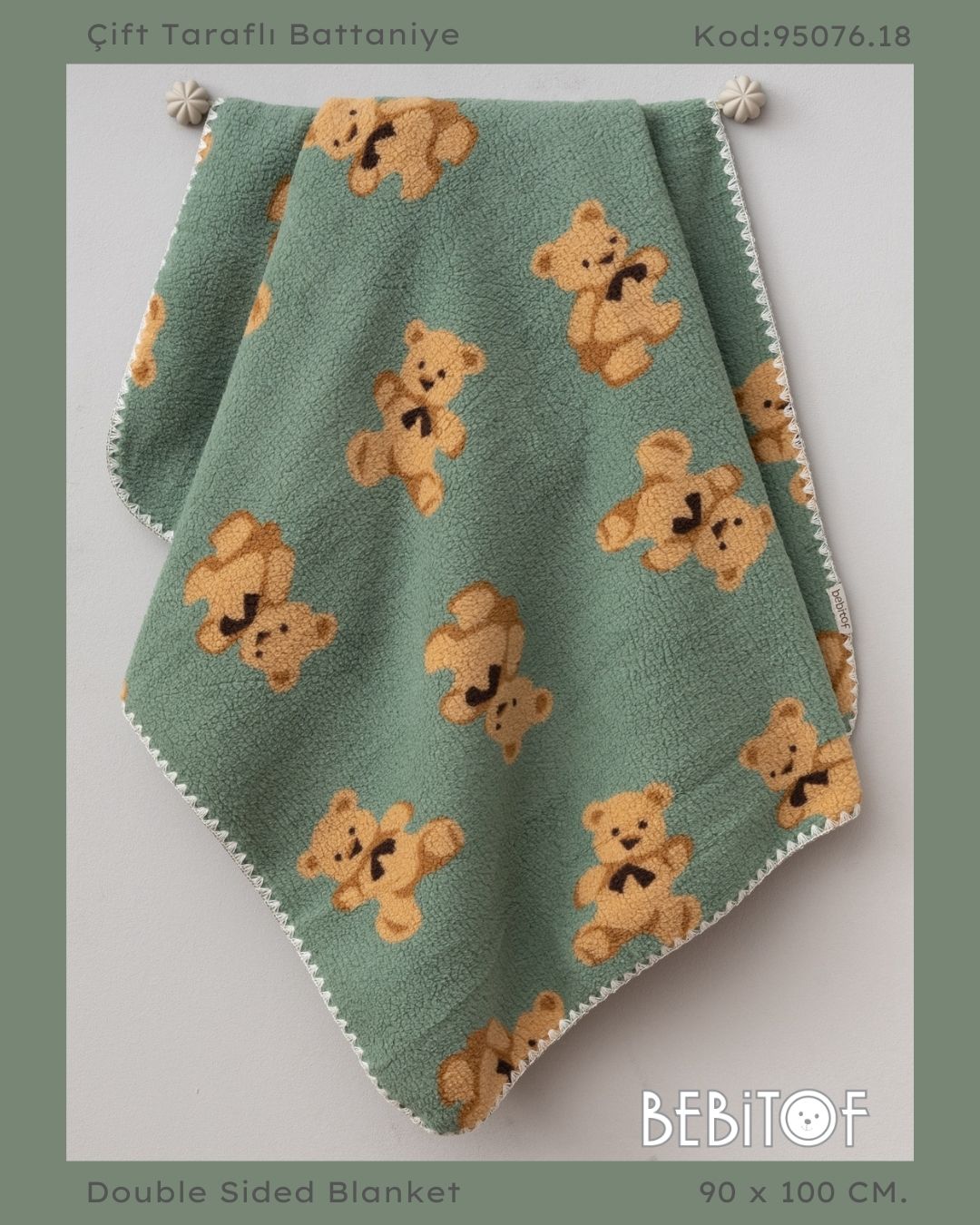 ÇİFT TARAFLI PELUŞ BATTANİYE 90x110 EBAT