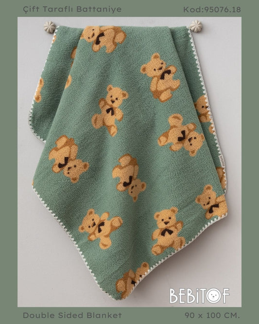 ÇİFT TARAFLI PELUŞ  BATTANİYE 90x110 EBAT
